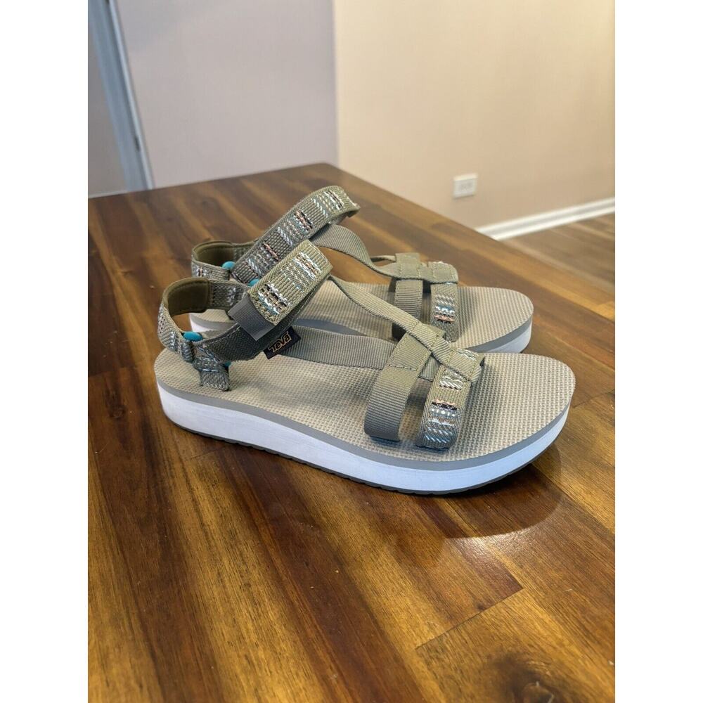 TEVA Midform Arivaca Aviles Burnt Olive Sandals Womens Size 8
